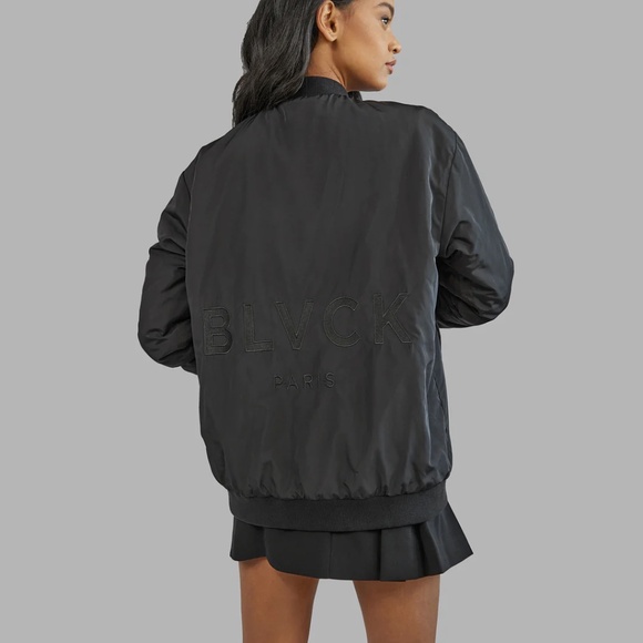 Blvck Paris Jackets & Blazers - NWOT BLVCK PARIS Blvck Bold Nylon Bomber Jacket